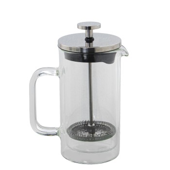 Cafetera Émbolo 350ml Cristal Doble/acero Inoxidable 7,5x12,5x17,5cm Cristal Boros